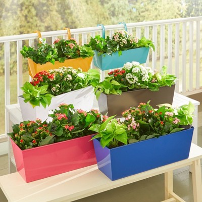 BrylaneHome Rectangular Hanging Planter