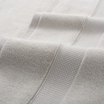 Aston & Arden Egyptian Cotton Bath Towels Set, 30x54, Light Gray