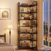 Garvee Corner Bookshelf Industrial Corner Bookcase, l Shaped Bookshelf  5 Tier/7 Tier Corner Shelf with Beaded Design and Adjustable Feet - 4 of 4