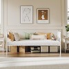 Acekool Twin Metal Daybed, White Platform Day Bed with Arched Headboard & Underbed Storage for Living Room or Guest Room - 2 of 4