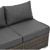 Sapphtopaz Patio Furniture Set Wicker Woven Outdoor Conversation Chairs with Cushions and Square Coffee Table for Outdoor, Terrace - 4 of 4
