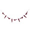 Transpac Fabric 60 in. Red Christmas Cardinal Garland - 3 of 4