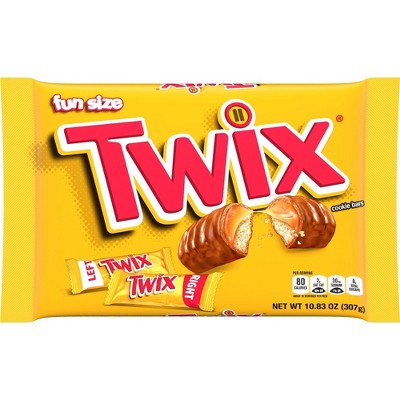 Twix Fun Size Caramel Chocolate Cookie Bar Candy - 10.83oz