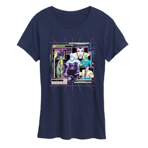 Women's - Disney - Villians Group Vapor Wave Short Sleeve Graphic T-Shirt - 1 of 4