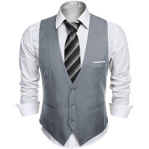 COOFANDY Men's Suit Vest Slim Fit Formal Dress Waistcoat - 1 of 4