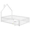 YOOCOZZ Full Size House-Shaped Headboard Floor Bed with Fence - 2 of 4