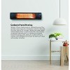 DR. INFRARED HEATER DR-338, 1500W Carbon Infrared Patio Heater, Indoor Outdoor Portable Tripod Mount, Wall/Ceiling Mount With Remote Control, Black - 4 of 4