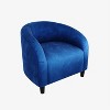 Accent Chair Club Chair Cozy Armrest Upholstered Barrel Chair with Solid Legs for Living Room Bedroom Study Waiting Room - 4 of 4