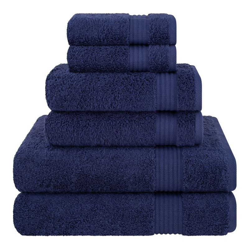 American Soft Linen Bekos 6 Piece Towel Set, 100% Cotton Bath Towel Set for Bathroom, 1 of 8