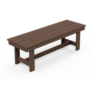 Hyleory HDPE Outdoor Patio Dining Bench - Durable & Weather Resistant Simple Stool - 1 of 4