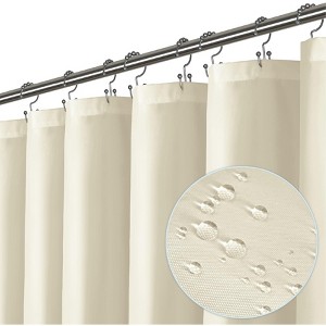 LiBa Premium Cloth Fabric Shower Curtain - Heavy Duty, Water Repellent, Hotel Style Soft Liner, Easy Clean and Machine Washable - 1 of 4