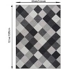 Plaid Runner Rug – Machine Washable, Abstract Geometric Design, Non-Slip, for Hallway, Kitchen, Bedroom, Living Room - 2 of 4
