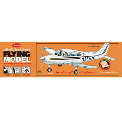 Guillow's Beechcraft Musketeer Laser Cut Model Kit, Small