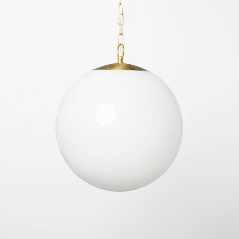 Reeded Glass Pendant Brass - Threshold™ Designed With Studio Mcgee : Target