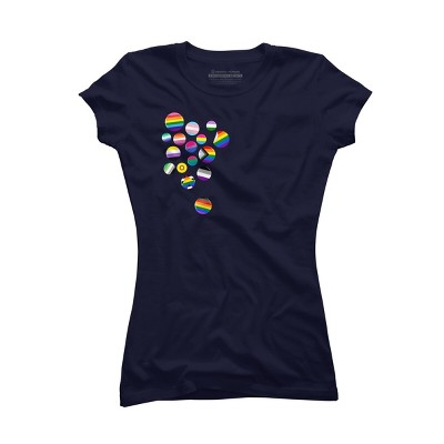 Adult Design By Humans Rainbow LBGTQIA+ Pride Badges By Roadhouse T-Shirt