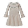 Hope & Henry Girls'  Cotton Fair Isle Fit and Flare Sweater Dress, Infant - 4 of 4