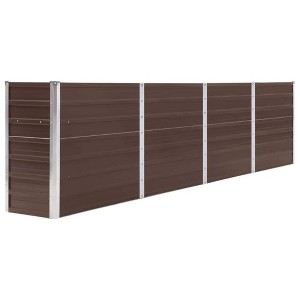 vidaXL Raised Garden Bed 126"x15.7"x30.3" Galvanized Steel Brown - 1 of 4