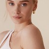 14K Gold Plated Sterling Silver Post Small Chunky Hoops Earrings | Thick Lightweight Gold Hoop Earrings for Women - 2 of 4