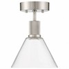 Access Lighting Port Nine 1 - Light Flush Mount in  Brushed Steel - 2 of 4