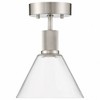 Access Lighting Port Nine 1 - Light Flush Mount in  Brushed Steel - image 2 of 4