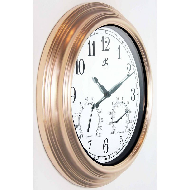 18.5&#34; Outdoor Wall Clock Copper Metal - Infinity Instruments, 5 of 9