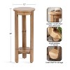 Kate and Laurel Foxford Round Drink Table, 12x12x30, Natural - 2 of 4