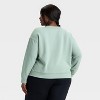 Women's Airy Sleek Ribbed Crewneck Sweatshirt - All In Motion™ - 2 of 3