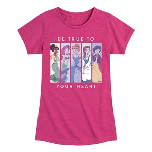 Girls' - Disney - Be True To Your Heart Fitted Short Sleeve Graphic T-Shirt - 1 of 4