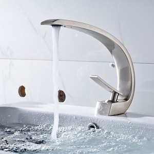 PAGED Bathroom Faucets Single Hole Bathroom Sink Faucet Single Handle Vanity Basin Faucet with Anti-Rust Surface Treatment - 1 of 4