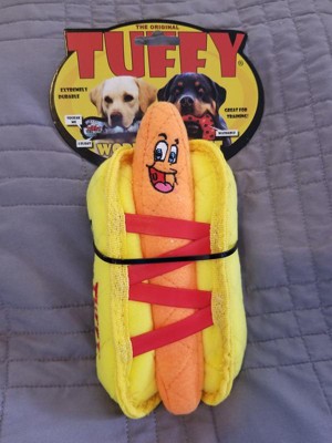 Tuffy Funny Food HotDog Dog Toy