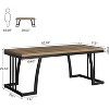 Tribesigns 63" Executive Desk, Office Computer Desk with Thick Wooden Desktop & Sturdy Metal Frame, Simple Writing Study Table for Home Office - 3 of 4