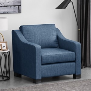 GDFStudio Quran Contemporary Fabric Club Chair with Sloped Arms - 1 of 4