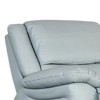 Royal Hampton Manual Recliner Chair, Powder Blue Leather Match, Pillow Arms - 4 of 4
