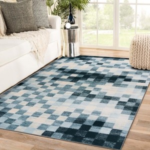 Luxe Weavers Mid Century Modern Checkered Indoor Area Rug - 1 of 4