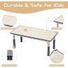 Kids Table and 4 Chair Set, Height Adjustable Toddler Table Chair Sets, Non Slip Rubber Mats, Child Furniture - 3 of 4