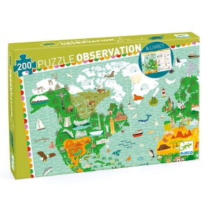 Djeco Observation Around the World Puzzle, 200 Pieces, Ages 6 and Up - 1 of 2