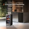 Ca'Lefort Dual 15" Single Zone Beverage Refrigerator Cooler Combo - 30 Inch Beverage Fridge Glass Door Built-in or Freestanding for Home/Kitchen - 3 of 4