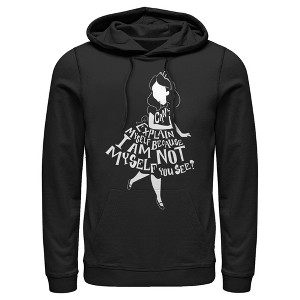 Men's Alice in Wonderland I Am Not Myself Silhouette Pull Over Hoodie - 1 of 4