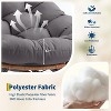 TackView Rocking Chair with Footrest, Oversized Patio Papasan Chairs with Cushion - 2 of 4