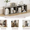 HOMLUX 4-Tier Bookcase with 4 Open Cubbies Storage Shelf Display Organizer, Gray - 4 of 4