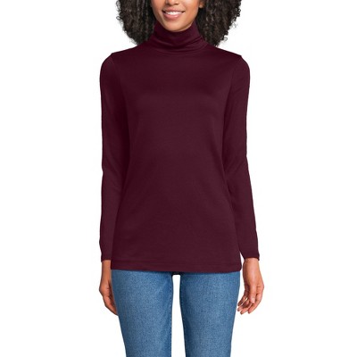 Lands' End Women's Supima Cotton Fitted Long Sleeve Turtleneck