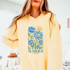 Simply Sage Market Summer Vibes Blue Flowers Lightweight Garment Dyed Sweatshirt - 3 of 4