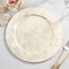 Saro Lifestyle Elegant Wavy Capiz Charger (Set of 4), 13"X13", Off-White - 4 of 4