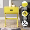 HomeStock End Table with Spacious Drawer and Wide Surface, Contemporary Accent Side Table for Lamps, Controls and Decorative Accessories - 4 of 4