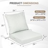 Aoodor Outdoor Deep Seat Cushion Set, Waterproof Patio Furniture Cushions with Adjustable Straps & Removable Cover, Set of 2 - 4 of 4