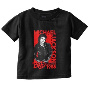 Michael Jackson Bad World Your 1988 Toddler Baby Graphic T Shirt Brisco Brands - 1 of 4