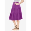 Woman Within Plus Size Elastic-Waist Knit Tiered Skirt - 4 of 4
