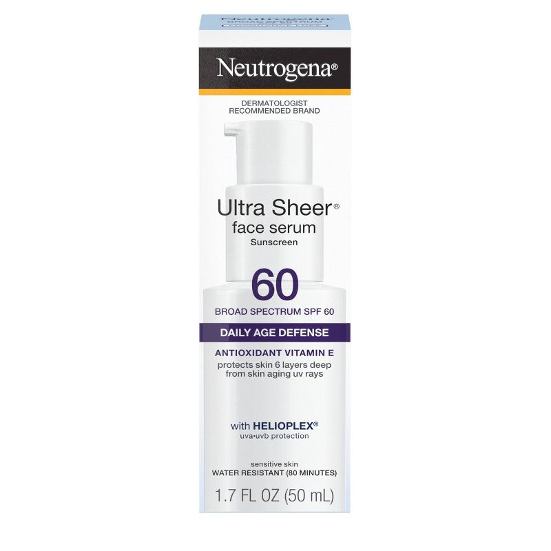 Neutrogena Ultra Sheer Moisturizing Face Sunscreen Serum - SPF 60+ - 1.7 fl oz, 4 of 16
