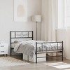 vidaXL Advanced Black Steel Single Bed Frame with Headboard and Footboard – Modern Design - 2 of 4