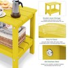 Hyleory Double-Tier Patio Adirondack Side Table, Outdoor HDPE Square End Table - 3 of 4